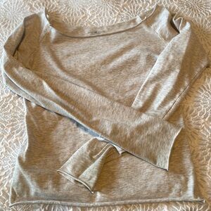 Light Heather Gray Long Sleeve Top